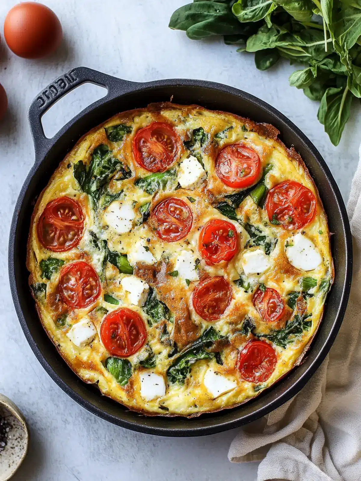 Savory Egg White Frittata with Bacon and Spinach Delight 2 Egg White Frittata