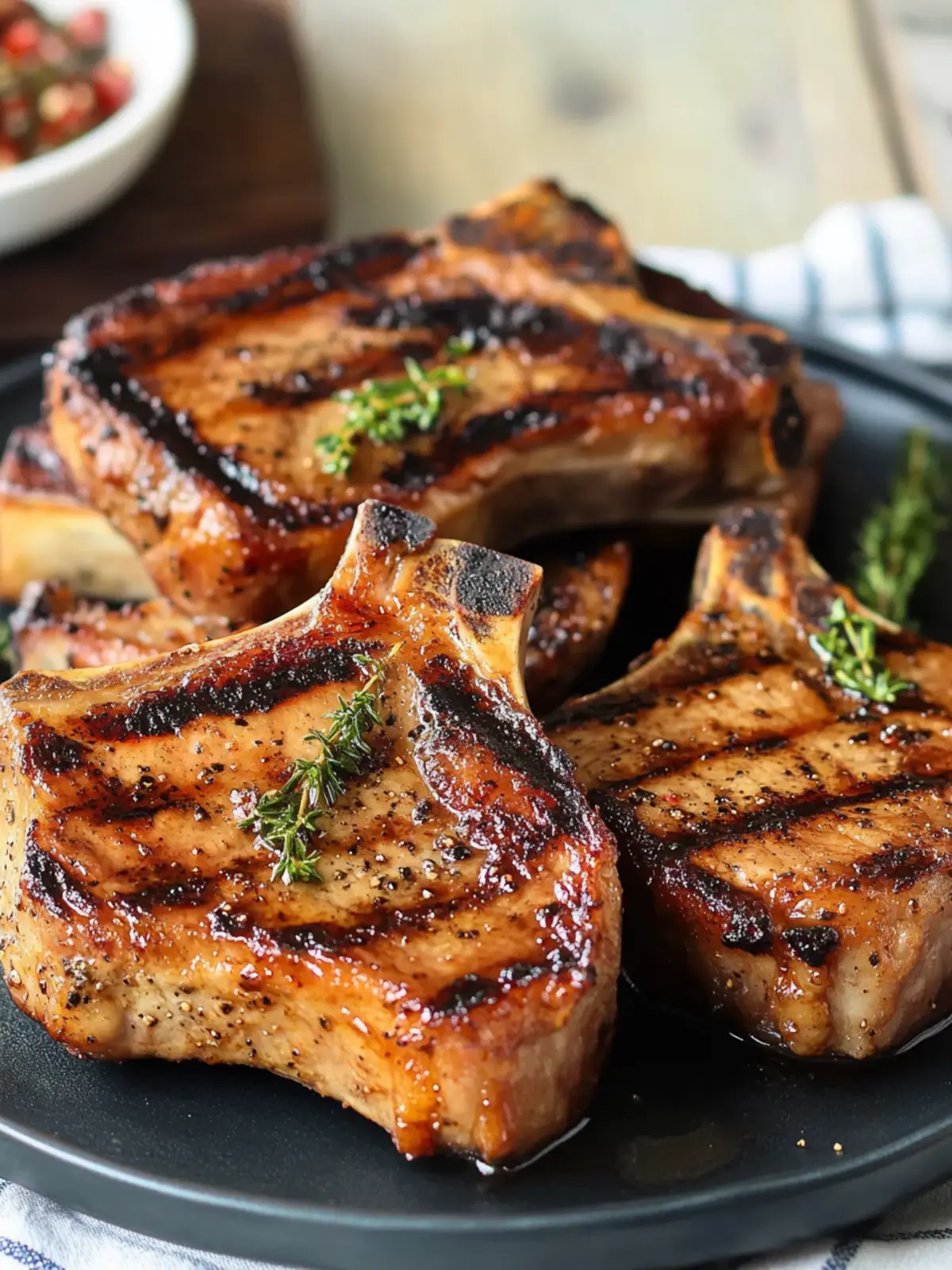 Savory Grilled Pork Chops with a Sweet Maple Twist 4 Grilled Pork Chops