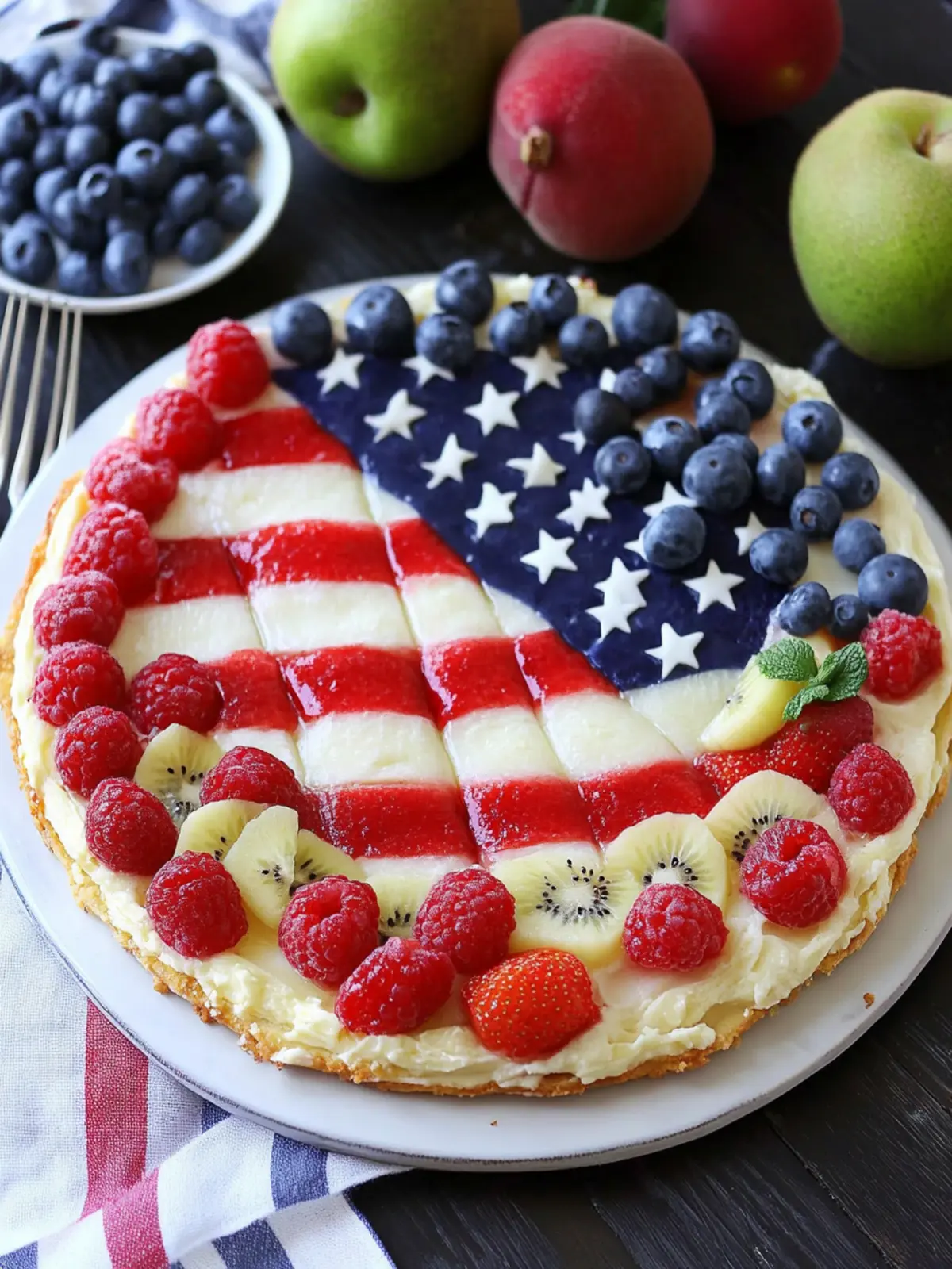 American Flag Fruit Pizza: Your Summer Celebration Dessert 4 American Flag Fruit Pizza