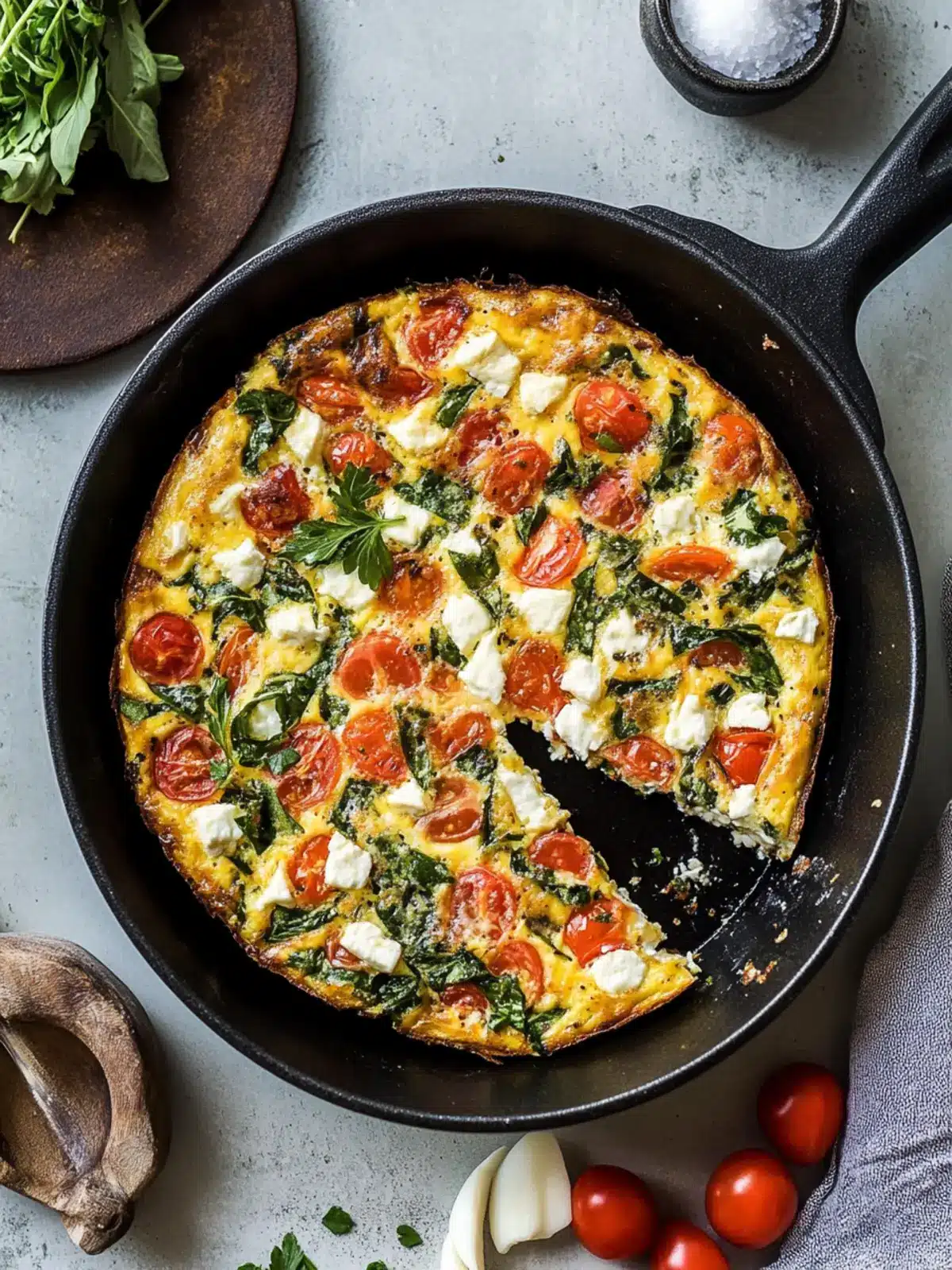 Savory Egg White Frittata with Bacon and Spinach Delight 4 Egg White Frittata