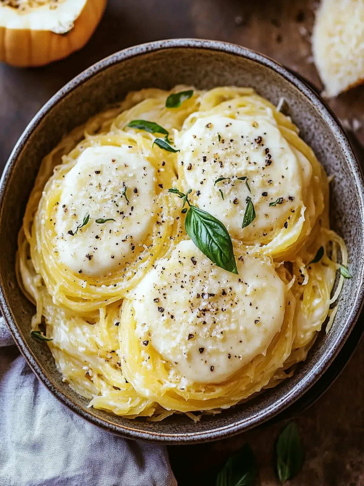 Creamy Spaghetti Squash Alfredo That You'll Crave! 3 Spaghetti Squash Alfredo
