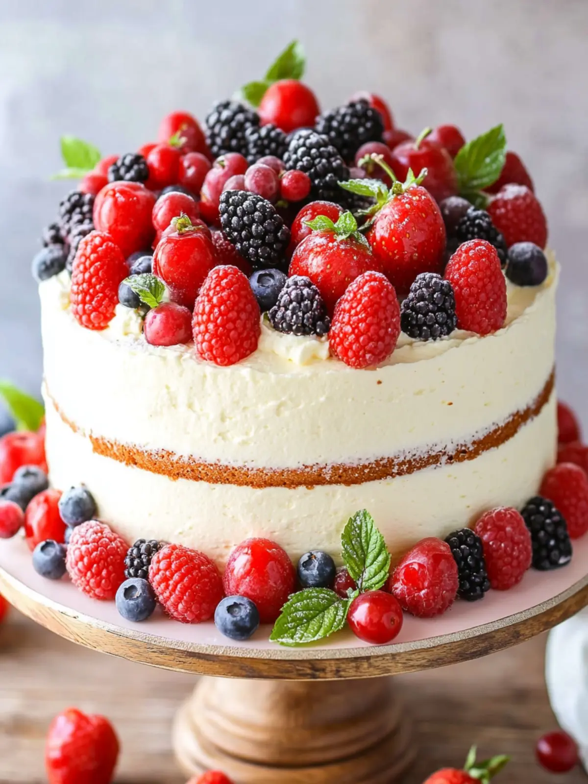 Delicious Berry Mascarpone Layer Cake for Sweet Celebrations 3 Berry Mascarpone Layer Cake