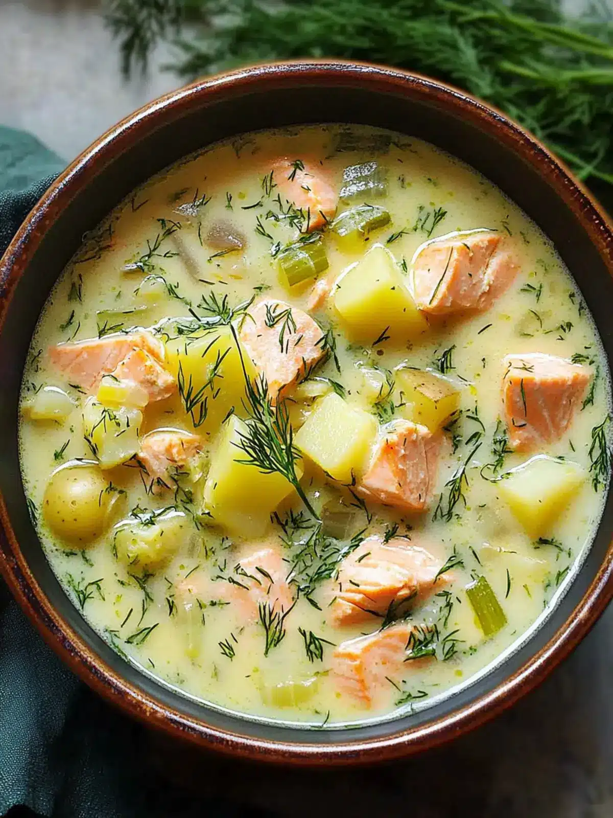 Creamy Dill Salmon Soup with Potatoes and Leeks Your New Favorite 2 Creamy Dill Salmon Soup with Potatoes and Leeks