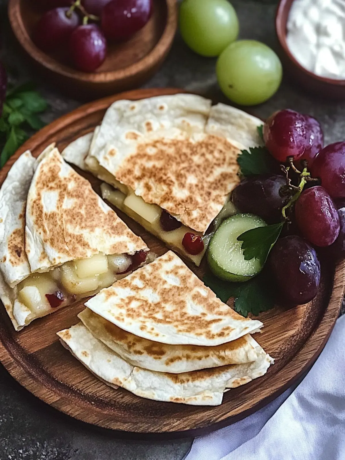 Brie and Grape Quesadilla: A Sweet Savory Delight to Savor 4 Brie and Grape Quesadilla