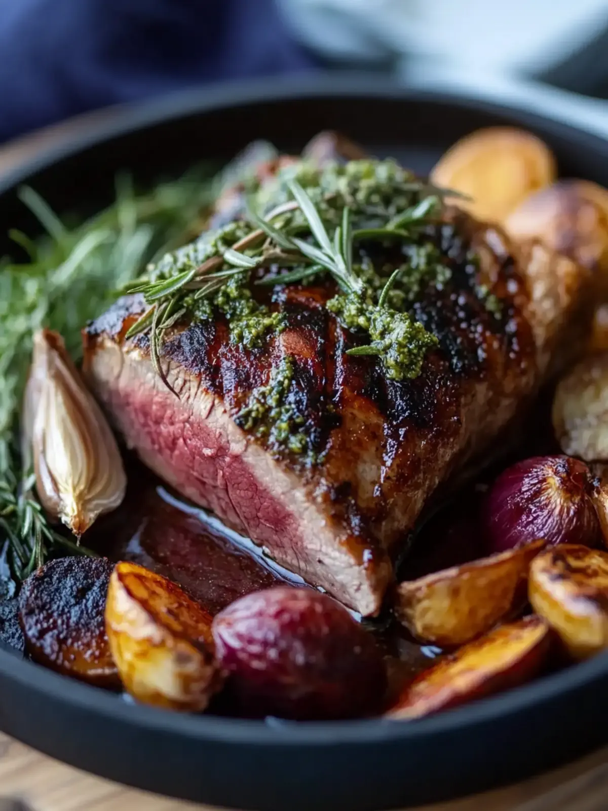 Mouthwatering Roast Lamb With Rosemary, Garlic and Pesto 4 Roast Lamb With Rosemary, Garlic and Pesto