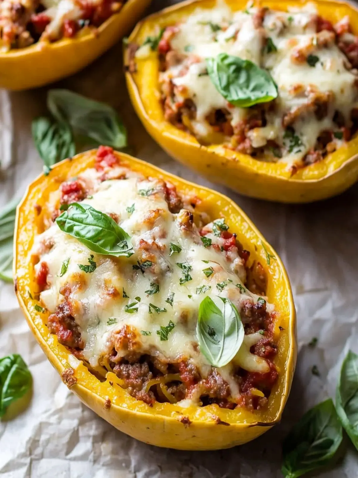 Delicious Spaghetti Squash Sausage Lasagna Boats You’ll Love 2 Spaghetti Squash Sausage Lasagna Boats