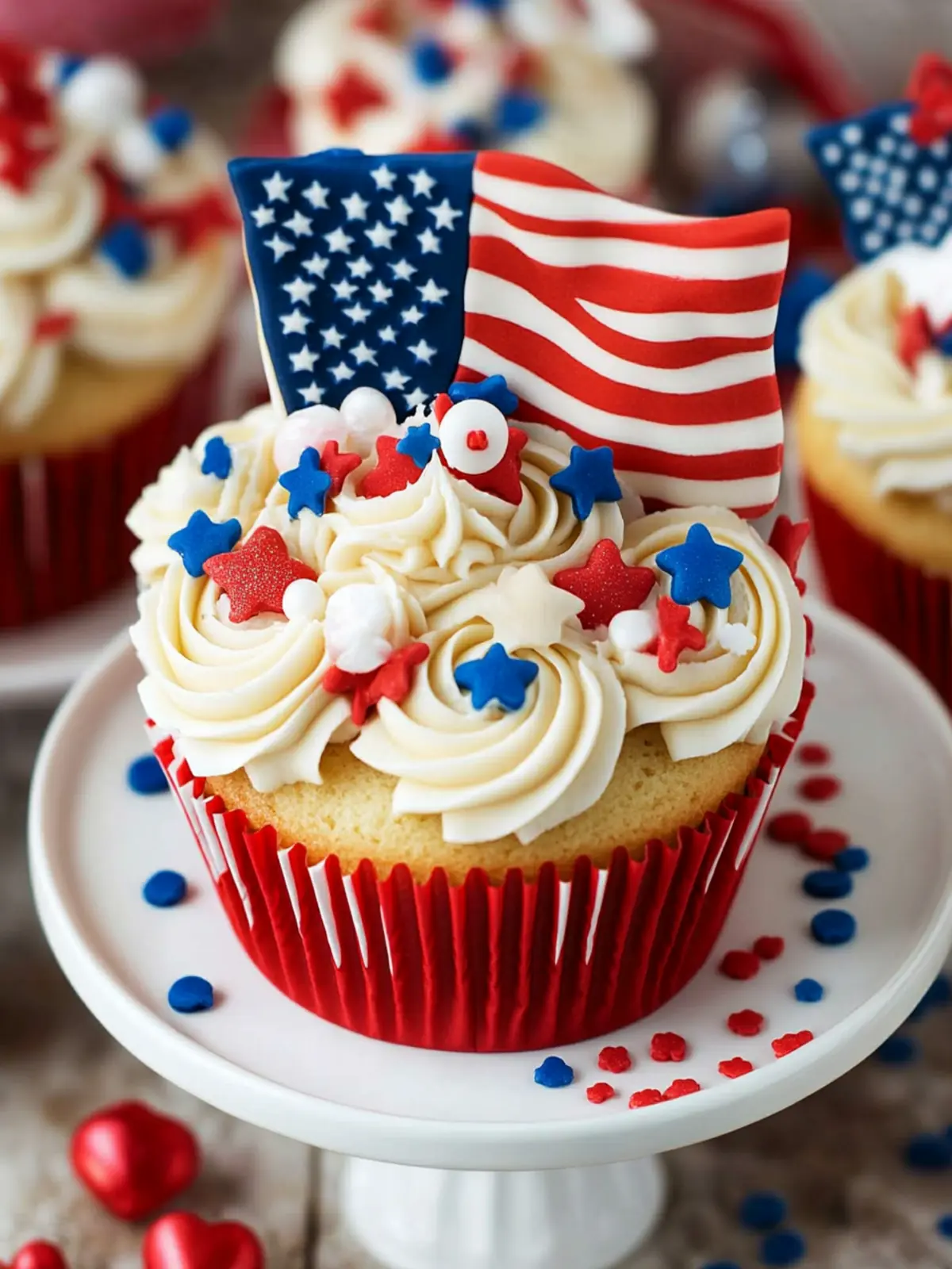 American Flag Cupcake Cake: Celebrate with Sweet Pride 3 American Flag Cupcake Cake