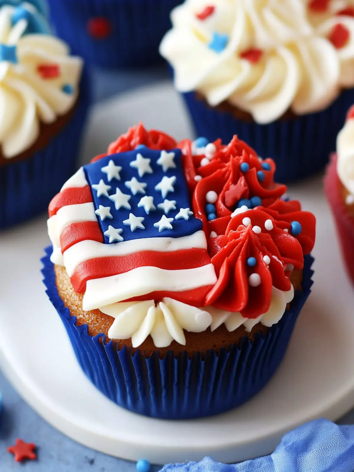 American Flag Cupcake Cake: Celebrate with Sweet Pride 4 American Flag Cupcake Cake