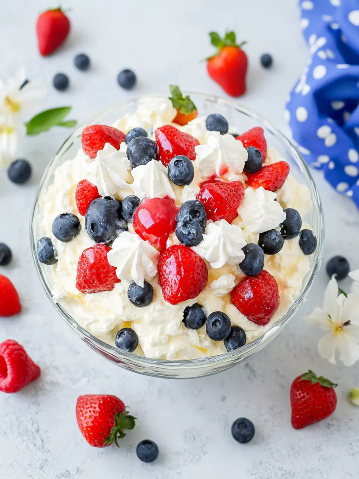 Red, White, and Blue Cheesecake Salad: A Festive Delight 4 Red, White, and Blue Cheesecake Salad