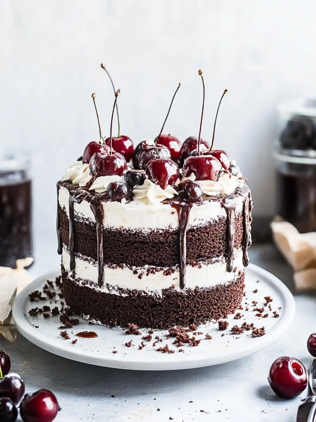 Decadent Black Forest Cake with Brandy Cherry Bliss 5 Black Forest Cake