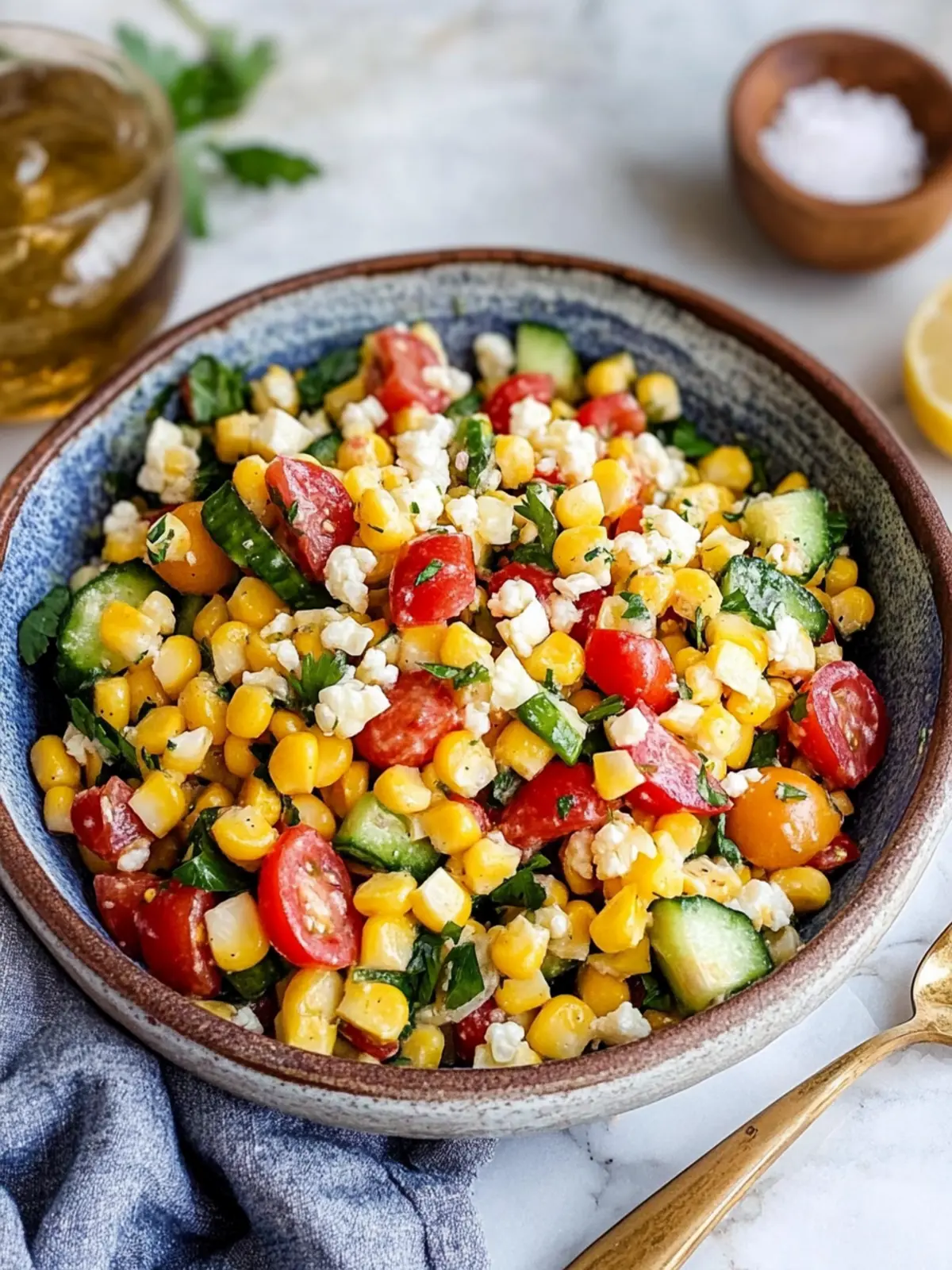 Zesty Corn Salad with Tomatoes and Feta to Brighten Your Day 3 Corn Salad