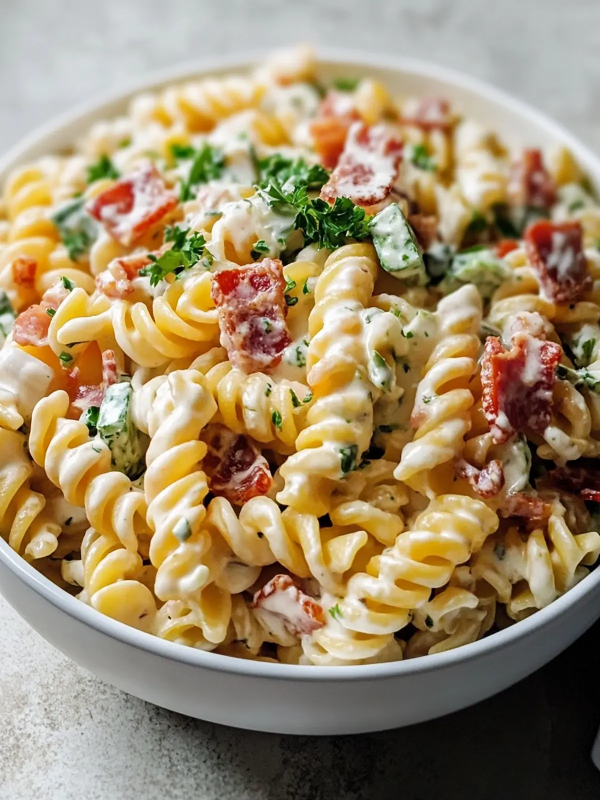 Bacon Ranch Pasta Salad: A Flavor-Packed Homemade Delight 5 Bacon Ranch Pasta Salad