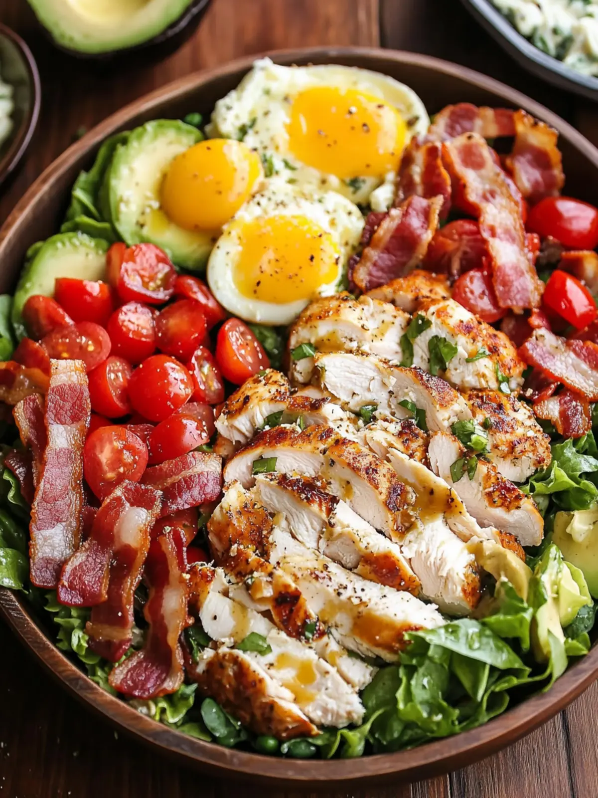 Delicious Cobb Salad with Chicken and Bacon You’ll Crave 3 Cobb Salad with Chicken and Bacon