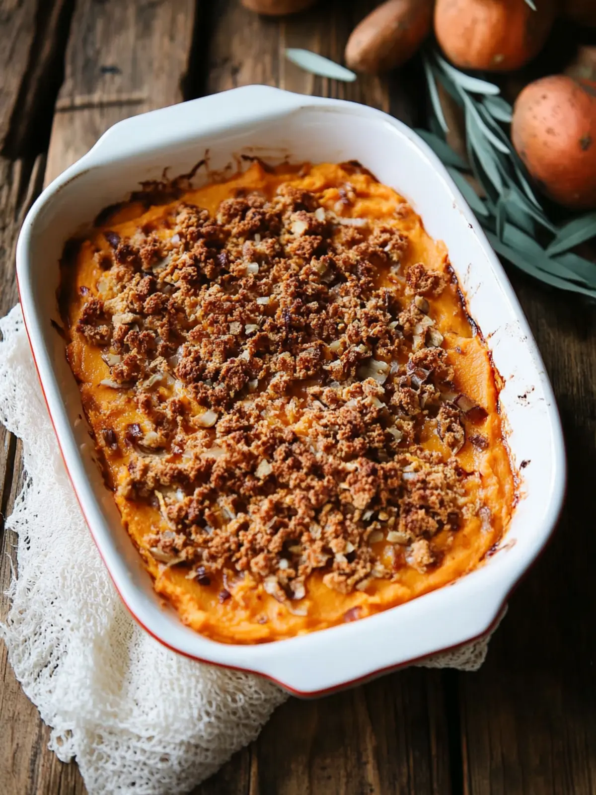 Delicious Sweet Potato Casserole with Crunchy Pecan Topping 4 Sweet Potato Casserole