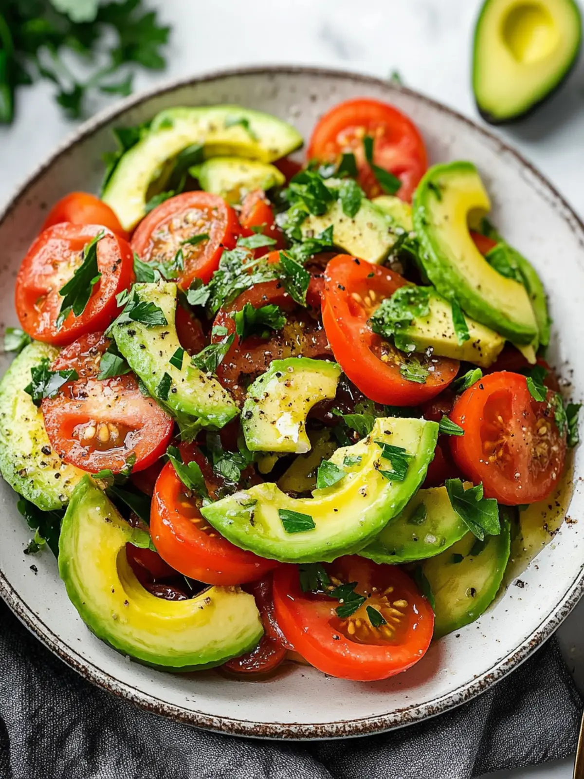 Vibrant Simple Tomato and Avocado Salad to Brighten Your Day 4 Simple Tomato and Avocado Salad