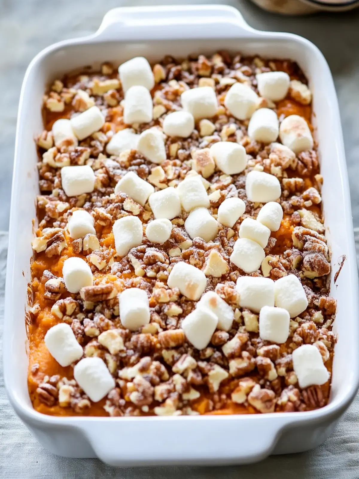 Sweet Potato Casserole with Marshmallows and Pecan Delights 2 Sweet Potato Casserole with Marshmallows and Pecan Streusel