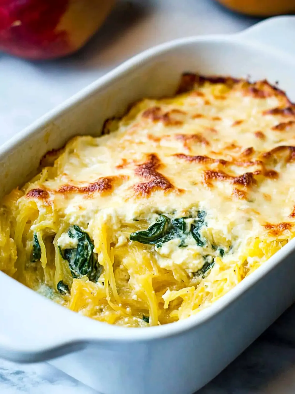 Creamy Spinach and Spaghetti Squash Casserole You’ll Love 3 Creamy Spinach and Spaghetti Squash Casserole