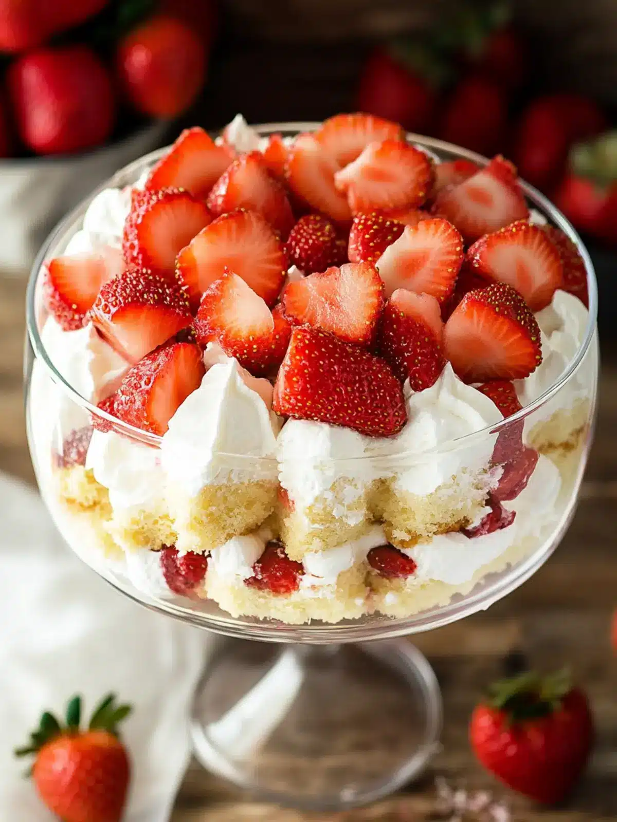 Delightful Strawberry Shortcake Trifle for Joyful Gatherings 5 STRAWBERRY SHORTCAKE TRIFLE