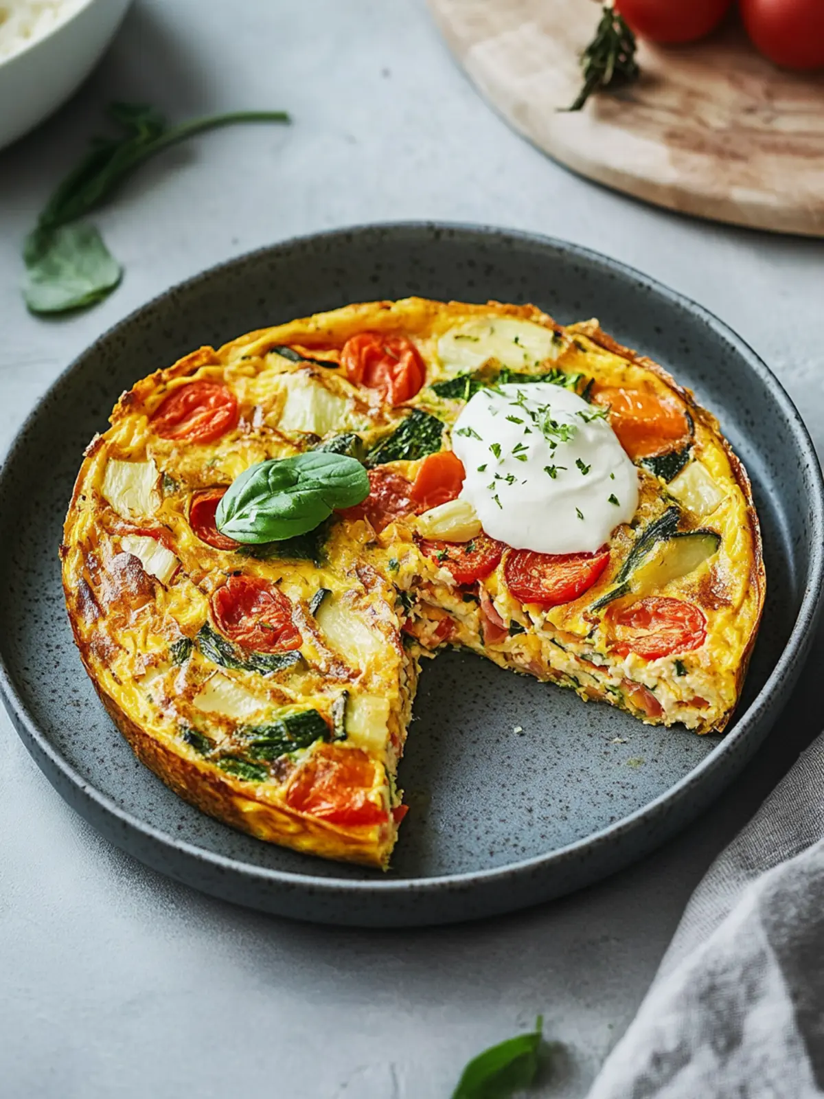 Delicious Vegetable Frittata for Easy Weeknight Dinners 3 Vegetable frittata