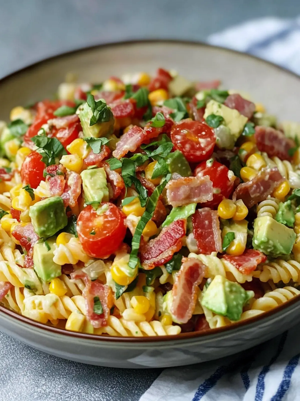 Smoked Corn Bacon Avocado Pasta Salad That's Simply Irresistible 3 Smoked Corn Bacon Avocado Pasta Salad
