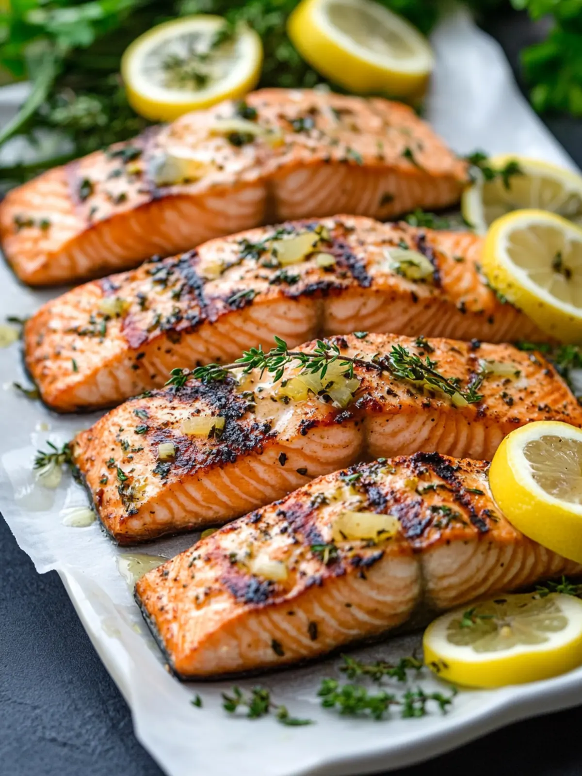 Lemon Garlic Herb Grilled Salmon for a Flavorful Feast 3 Lemon Garlic Herb Grilled Salmon