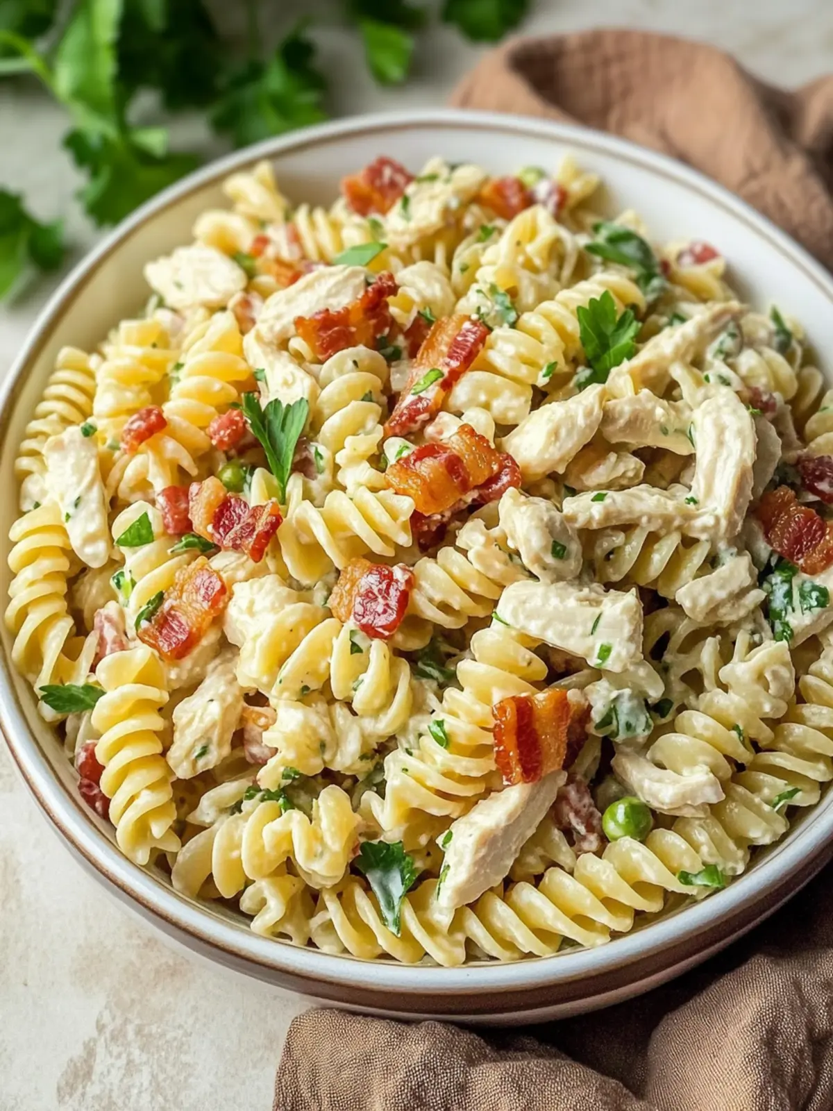 Irresistible Chicken Bacon Ranch Pasta Salad to Wow Your Guests 2 Chicken Bacon Ranch Pasta Salad