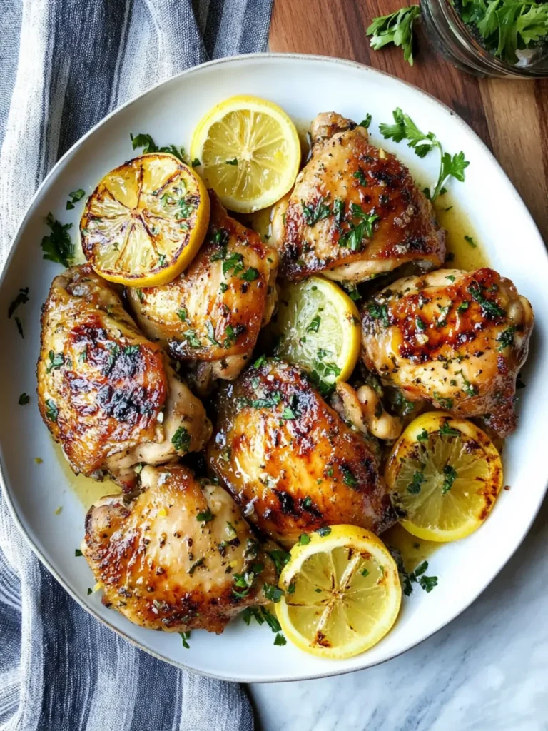 Lemon Garlic Chicken Thighs