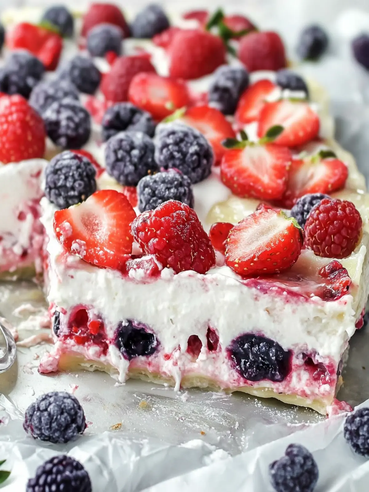 No Bake Summer Berry Lasagna: A Delightful Cool Treat 3 No Bake Summer Berry Lasagna