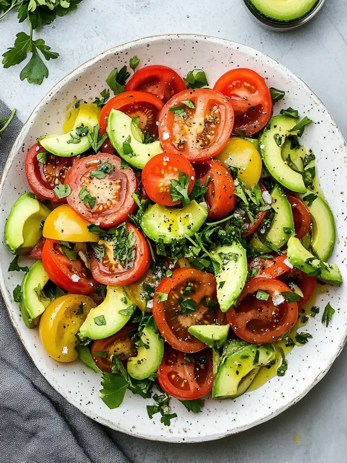 Vibrant Simple Tomato and Avocado Salad to Brighten Your Day 3 Simple Tomato and Avocado Salad
