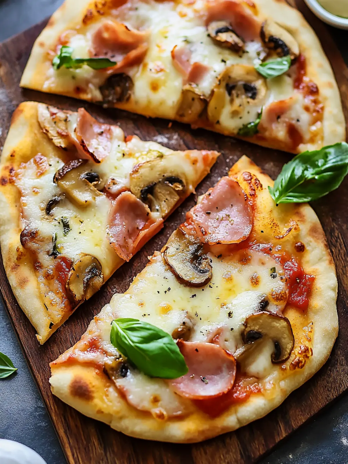 Ham and Mushroom Naan Bread Pizza That'll Wow Your Taste Buds 3 Ham and Mushroom Naan Bread Pizza