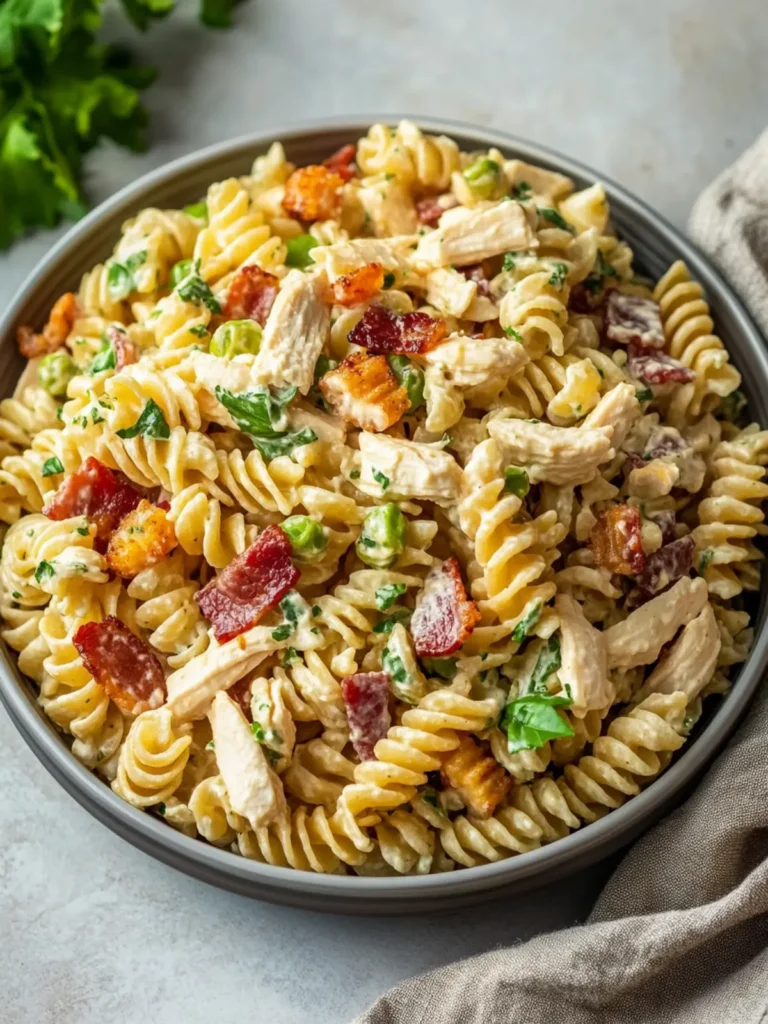 Chicken Bacon Ranch Pasta Salad