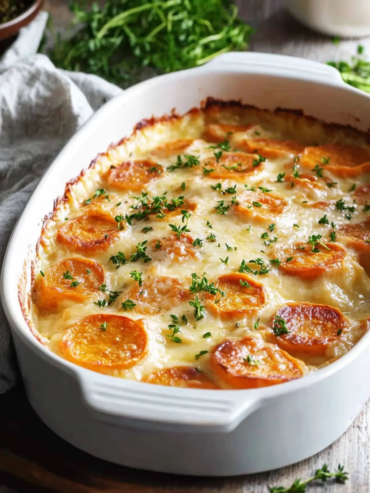 Decadent Scalloped Sweet Potatoes with Gruyere Cheese Delight 4 Scalloped Sweet Potatoes with Gruyere Cheese