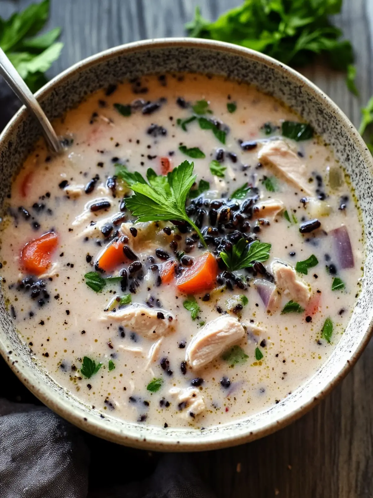 Creamy Crockpot Chicken Black Rice Soup for Cozy Comfort 5 Creamy Crockpot Chicken Black Rice Soup