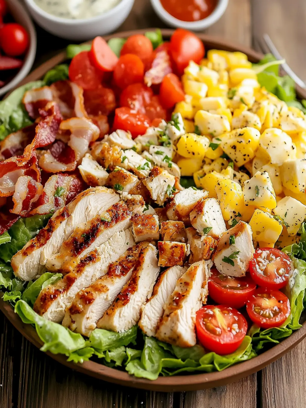 Delicious Cobb Salad with Chicken and Bacon You’ll Crave 5 Cobb Salad with Chicken and Bacon