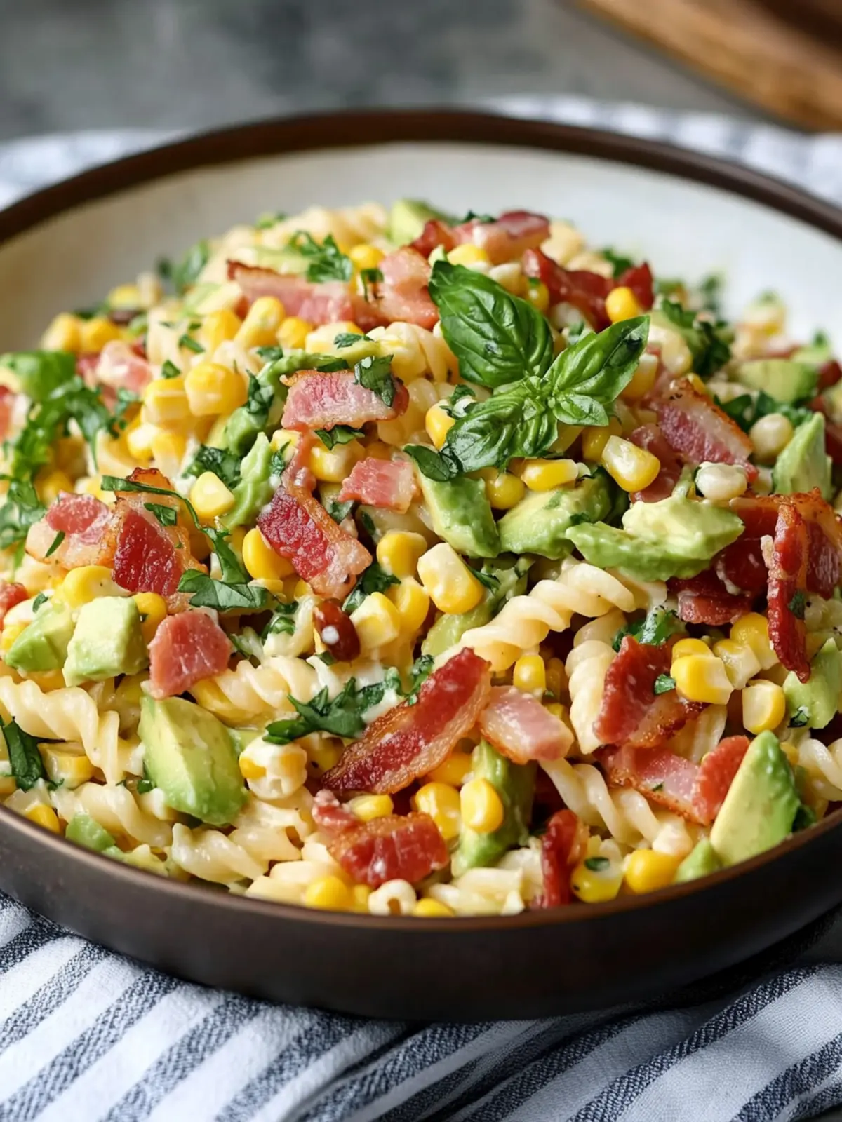 Smoked Corn Bacon Avocado Pasta Salad That's Simply Irresistible 4 Smoked Corn Bacon Avocado Pasta Salad