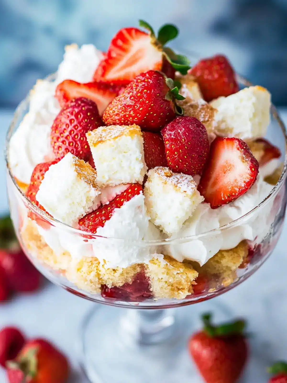 Delightful Strawberry Shortcake Trifle for Joyful Gatherings 4 STRAWBERRY SHORTCAKE TRIFLE