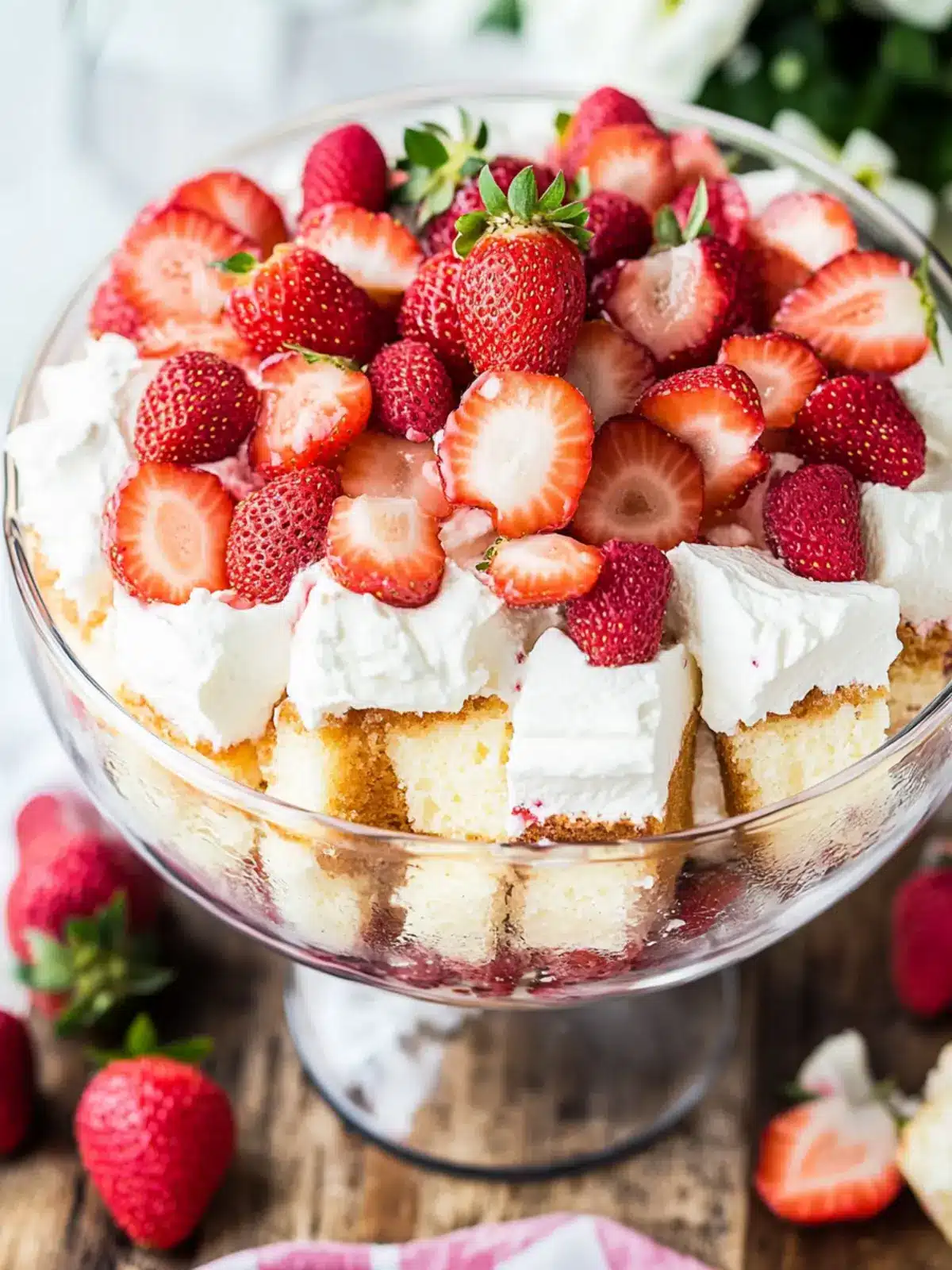Delightful Strawberry Shortcake Trifle for Joyful Gatherings 3 STRAWBERRY SHORTCAKE TRIFLE
