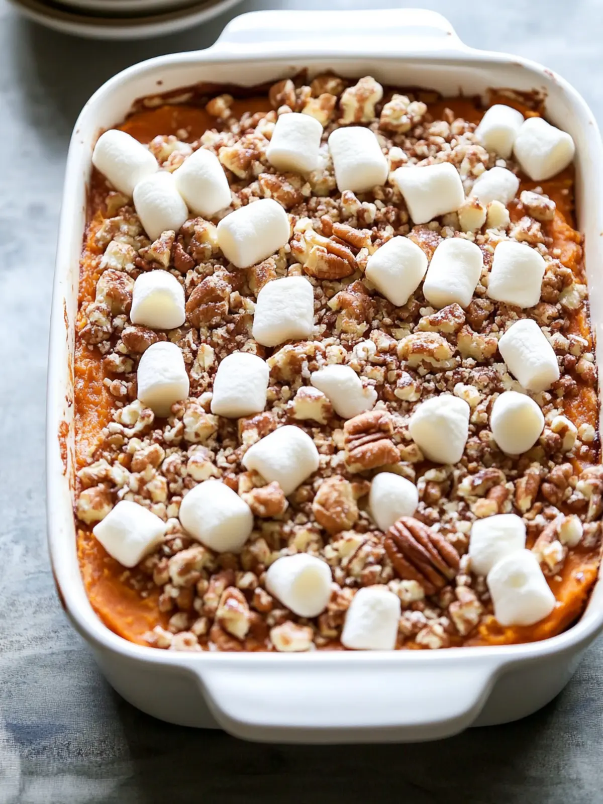 Sweet Potato Casserole with Marshmallows and Pecan Delights 5 Sweet Potato Casserole with Marshmallows and Pecan Streusel