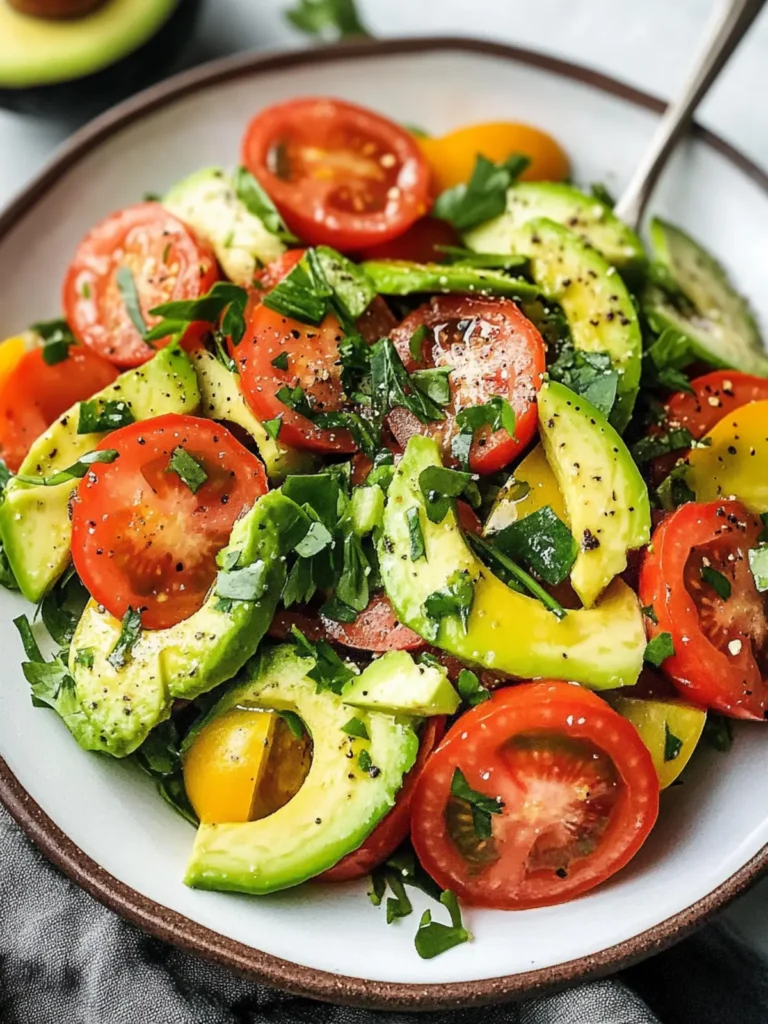 Simple Tomato and Avocado Salad
