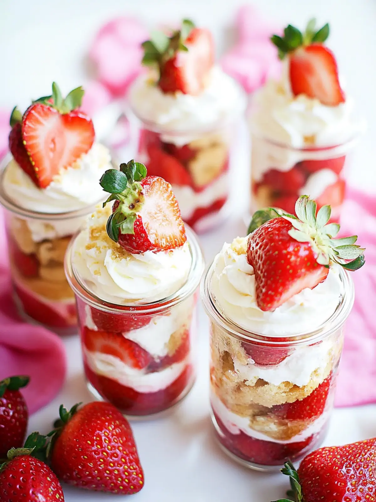 Delightful Strawberry Shortcake Trifles in Mason Jars 5 Strawberry Shortcake Trifles