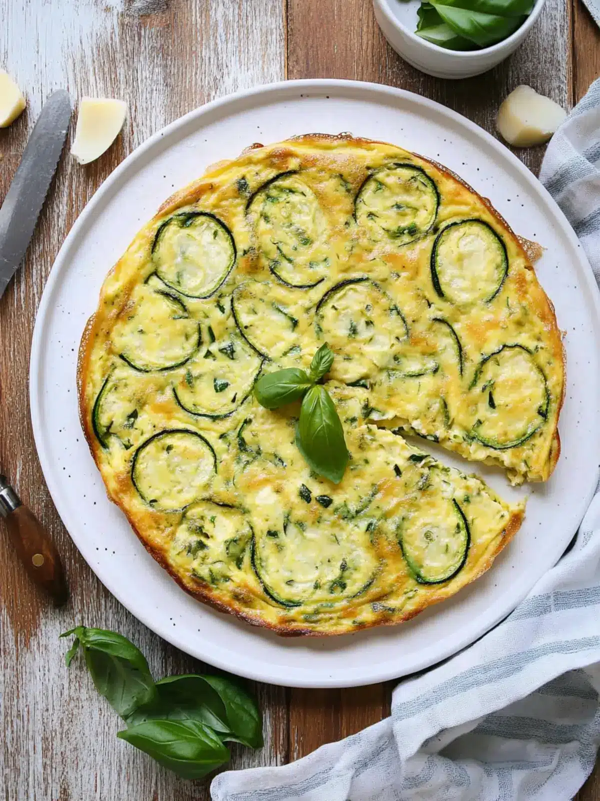 Cheesy Summer Zucchini Frittata with Fresh Basil Delight 5 Cheesy Summer Zucchini Frittata with Fresh Basil